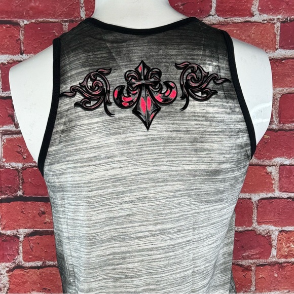 Affliction Men's Graphic Tank Top - Size: Small- Gray / Black - NWT - Picture 8 of 10